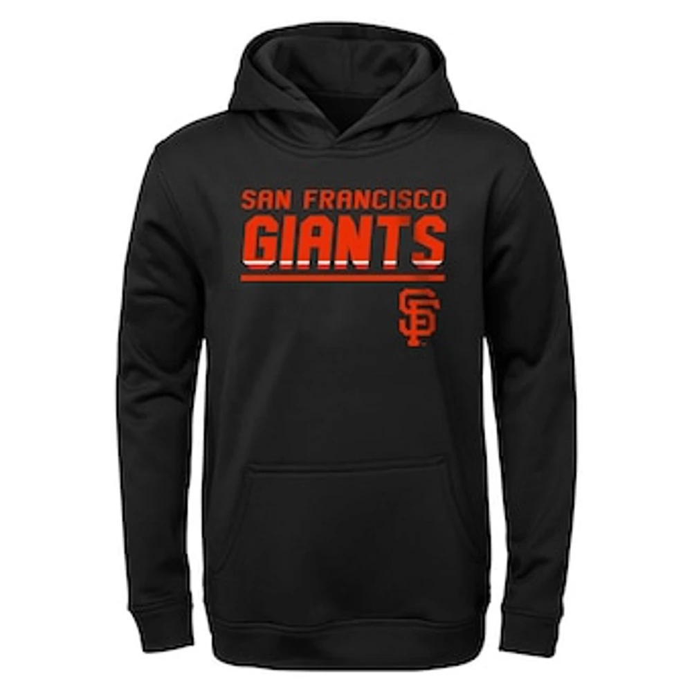 Youth Black San Francisco Giants Headliner Performance Pullover Hoodie