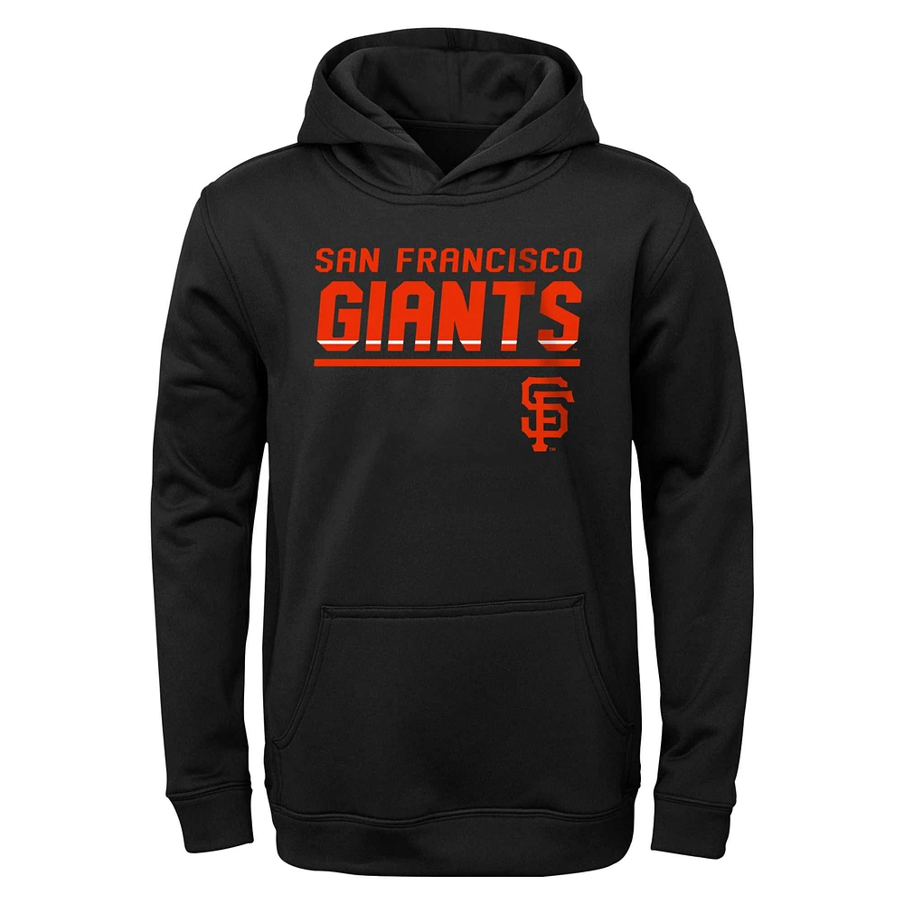 Youth Black San Francisco Giants Headliner Performance Pullover Hoodie