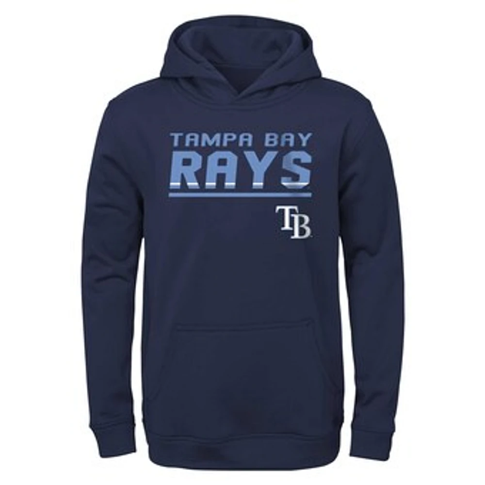 Youth Navy Tampa Bay Rays Headliner Performance Pullover Hoodie