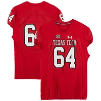 Texas Tech Red Raiders Team-Issued #64 Red Jersey from the NCAA Football Season