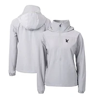 Women's Cutter & Buck  Gray Embry Riddle Eagles Charter Eco Recycled Half-Zip Anorak Jacket