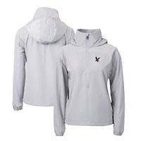 Women's Cutter & Buck  Gray Embry Riddle Eagles Charter Eco Recycled Half-Zip Anorak Jacket