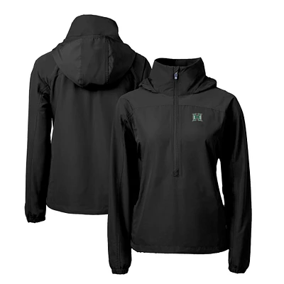 Women's Cutter & Buck Hawaii Warriors Charter Eco Recycled Half-Zip Anorak Jacket