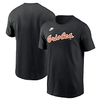 Men's Nike Black Baltimore Orioles Cooperstown Wordmark T-Shirt