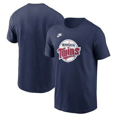 Men's Nike Navy Minnesota Twins Cooperstown Collection Team Logo T-Shirt