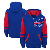 Youth Royal Buffalo Bills Stadium Colorblock Full-Zip Hoodie