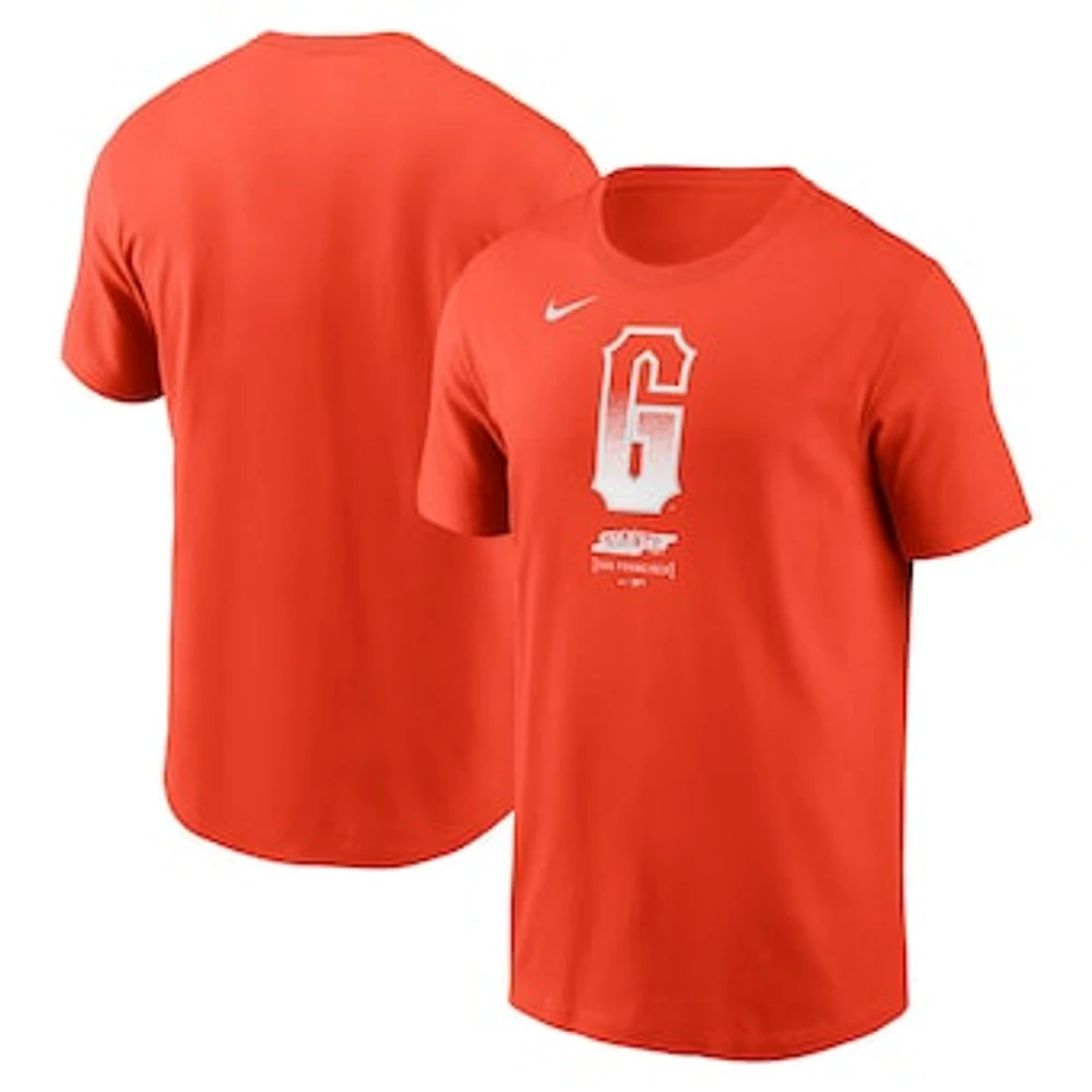 Men's Nike Orange San Francisco Giants City Connect Large Logo T-Shirt