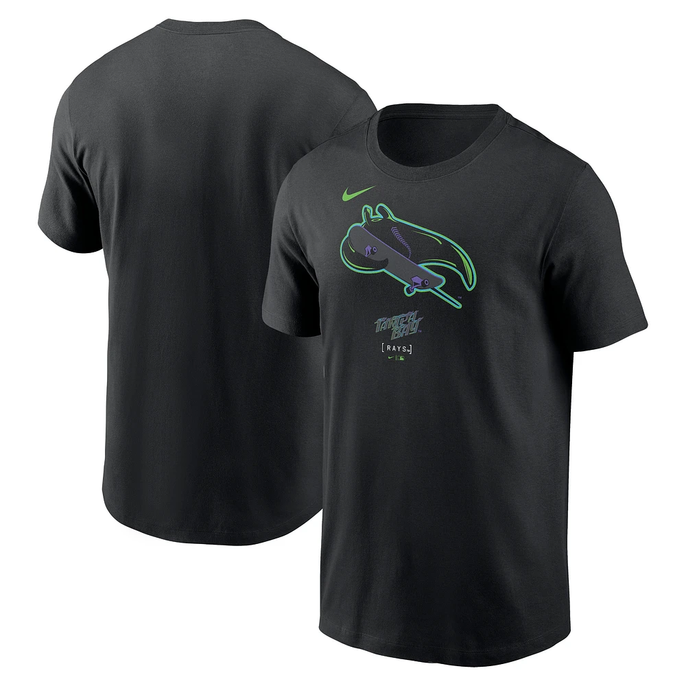 Men's Nike  Black Tampa Bay Rays 2024 City Connect Large Logo T-Shirt