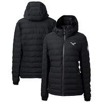 Women's Cutter & Buck  Black Philadelphia Eagles Gridiron Classics Logo Mission Ridge Repreve Eco Insulated Full-Zip Puffer Jacket
