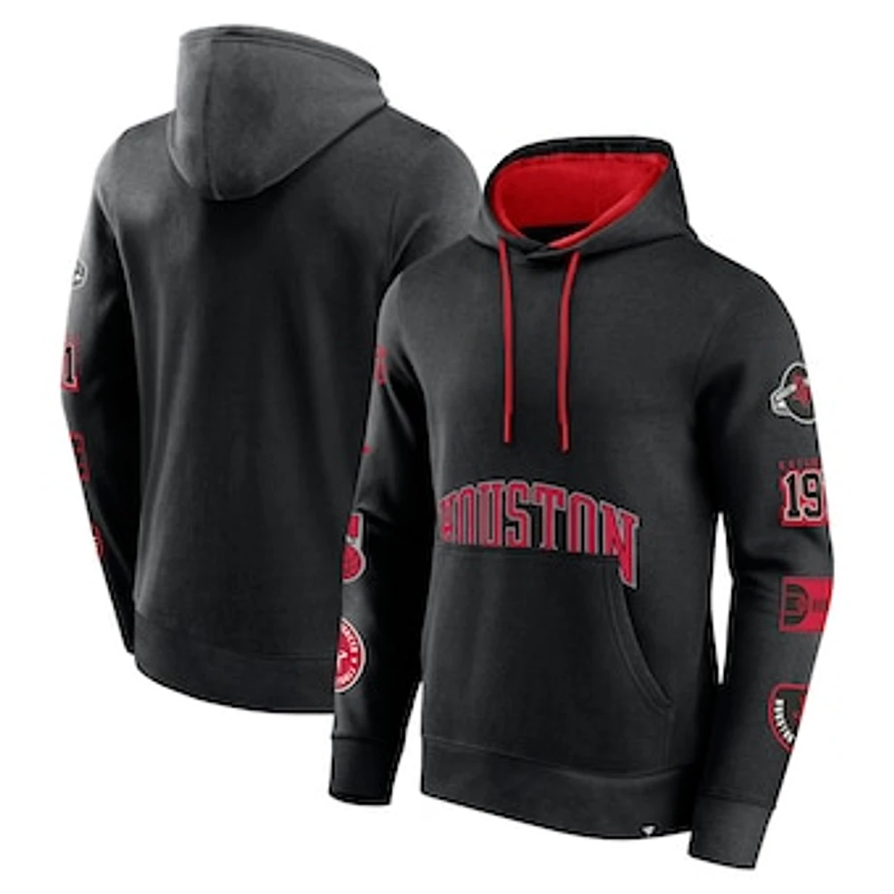 Men's Fanatics Black Houston Rockets Wild Winner Pullover Hoodie