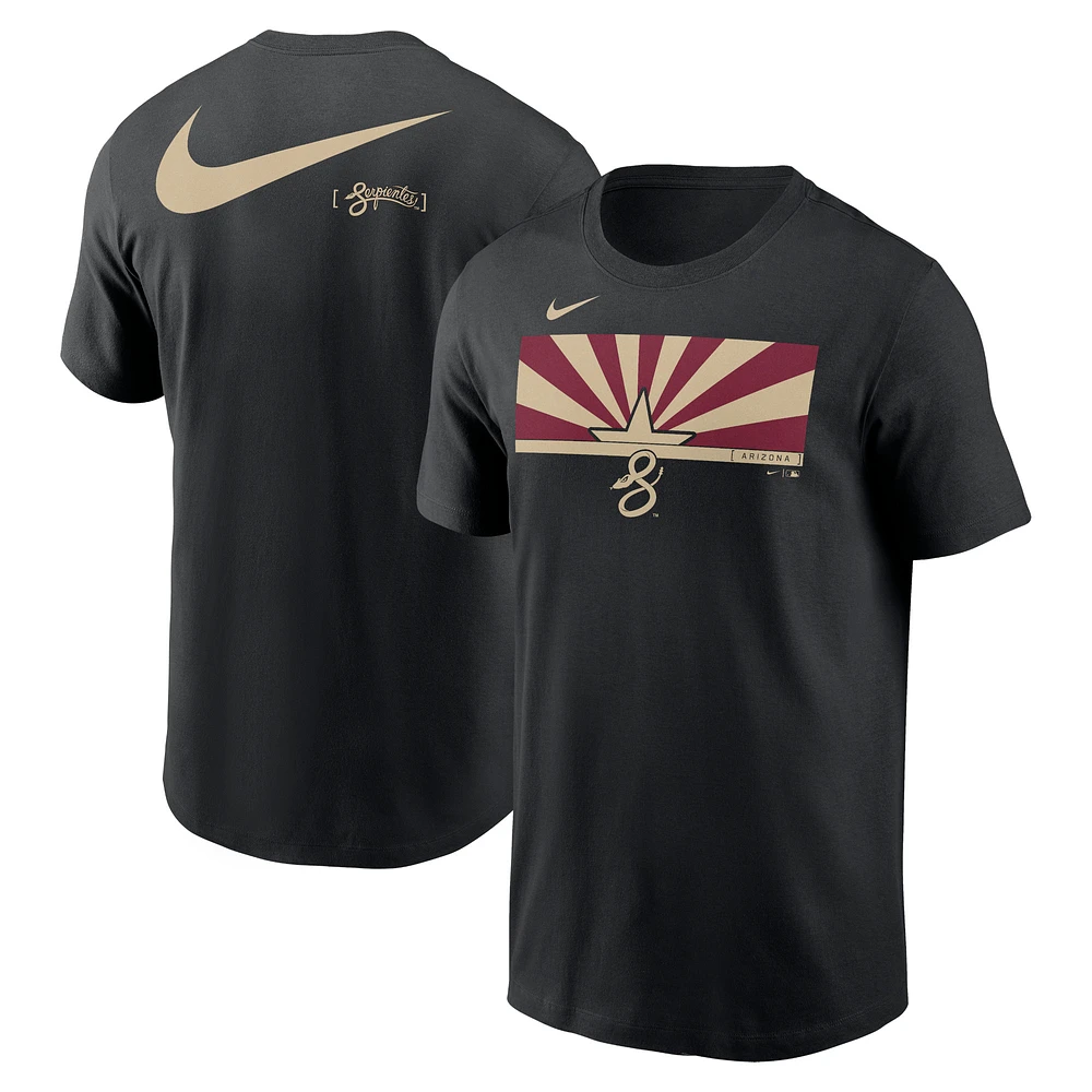 Men's Nike Black Arizona Diamondbacks 2-Hit Speed City Connect T-Shirt