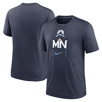 Men's Nike Navy Minnesota Twins 2024 City Connect Tri-Blend T-Shirt