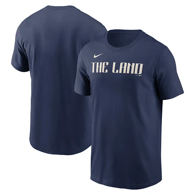 Men's Nike Navy Cleveland Guardians 2024 City Connect Wordmark T-Shirt