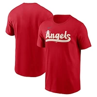 Men's Nike Red Los Angeles Angels City Connect Wordmark T-Shirt