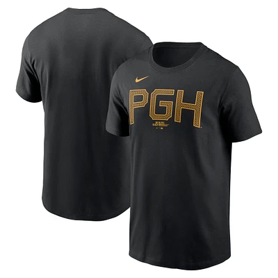 Men's Nike Black Pittsburgh Pirates City Connect Wordmark T-Shirt