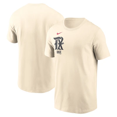 Men's Nike Cream Texas Rangers City Connect Wordmark T-Shirt