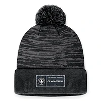 Men's Fanatics Heather Charcoal CF Montreal Cuffed Knit Hat with Pom