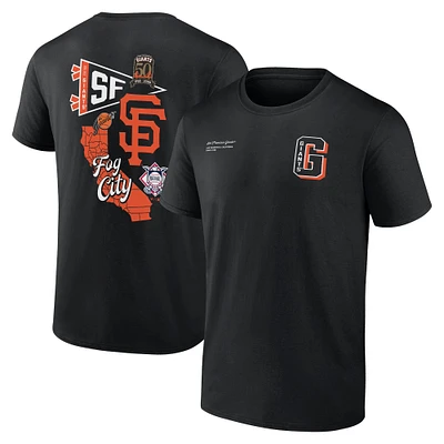 Men's Fanatics Black San Francisco Giants Split Zone T-Shirt