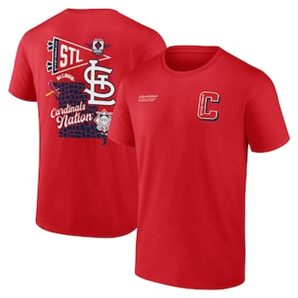 Men's Fanatics Red St. Louis Cardinals Split Zone T-Shirt