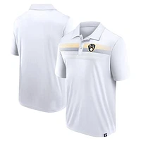 Men's Fanatics White Milwaukee Brewers Victory For Us Interlock Polo