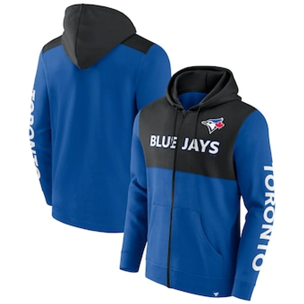 Men's Fanatics Royal/Black Toronto Blue Jays Ace Hoodie Full-Zip Sweatshirt