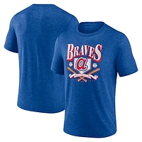 Men's Fanatics Heather Royal Atlanta Braves Home Team Tri-Blend T-Shirt