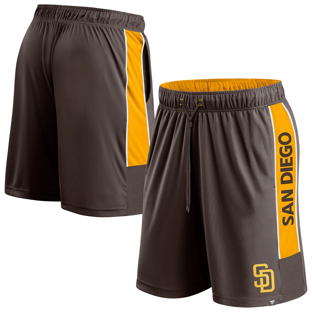 Men's Fanatics Brown San Diego Padres Win The Match Defender Shorts