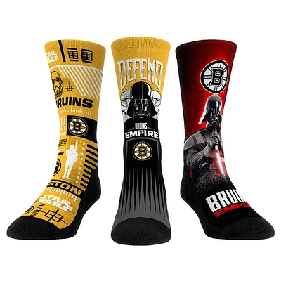 Unisex Rock Em Socks Darth Vader & Stormtrooper Boston Bruins Star Wars Three-Pack Crew Set