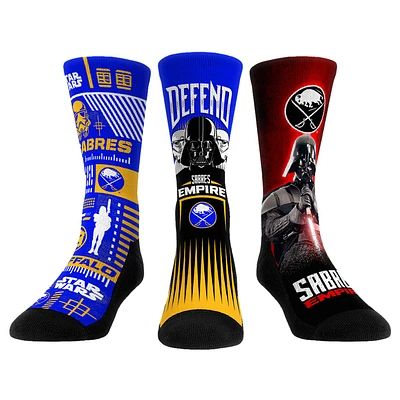 Unisex Rock Em Socks Darth Vader & Stormtrooper Buffalo Sabres Star Wars Three-Pack Crew Set
