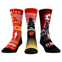 Unisex Rock Em Socks Darth Vader & Stormtrooper Calgary Flames Star Wars Three-Pack Crew Set