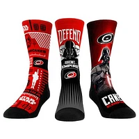 Unisex Rock Em Socks Darth Vader & Stormtrooper Carolina Hurricanes Star Wars Three-Pack Crew Set