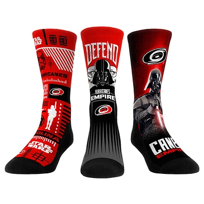 Unisex Rock Em Socks Darth Vader & Stormtrooper Carolina Hurricanes Star Wars Three-Pack Crew Set