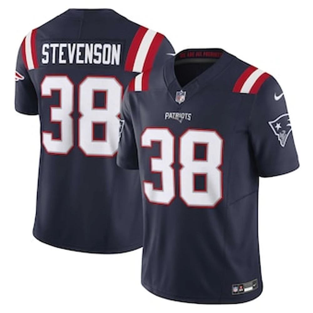 Men's Nike Rhamondre Stevenson Navy New England Patriots Vapor F.U.S.E. Limited Jersey