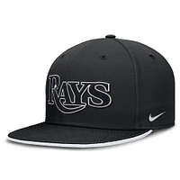 Men's Nike Black Tampa Bay Rays Primetime True Performance Fitted Hat