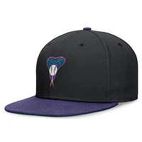 Men's Nike Black/Purple Arizona Diamondbacks Rewind Cooperstown True Performance Fitted Hat