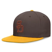 Men's Nike Brown/Gold San Diego Padres Rewind Cooperstown True Performance Fitted Hat