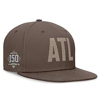 Men's Nike Brown Atlanta Braves Statement Ironstone Performance True Fitted Hat