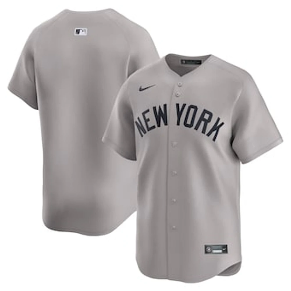 Men's Nike  Gray New York Yankees Road Limited Jersey