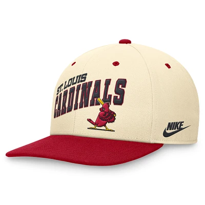 Men's Nike Cream/Red St. Louis Cardinals Rewind Cooperstown Collection Performance Snapback Hat