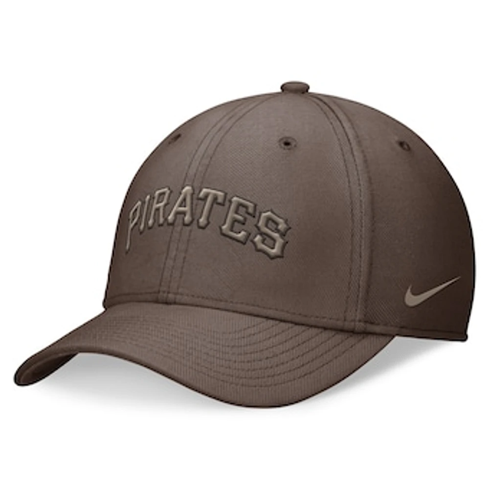 Men's Nike Brown Pittsburgh Pirates Statement Ironstone Performance SwooshFlex Hat