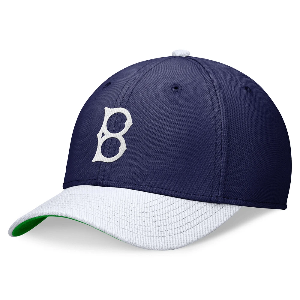 Men's Nike Royal/White Brooklyn Dodgers Cooperstown Collection Rewind Swooshflex Performance Hat