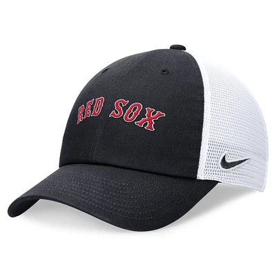 Men's Nike Navy Boston Red Sox Evergreen Wordmark Trucker Adjustable Hat