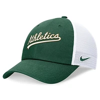 Men's Nike Green Athletics Evergreen Wordmark Trucker Adjustable Hat