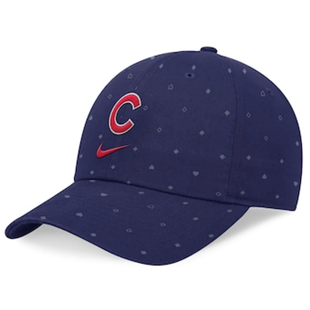 Men's Nike  Royal Chicago Cubs Primetime Print Club Adjustable Hat