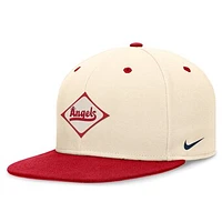 Men's Nike Natural/Red Los Angeles Angels City Connect True Fitted Hat