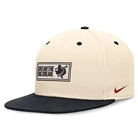 Men's Nike Natural/Navy Texas Rangers City Connect True Fitted Hat