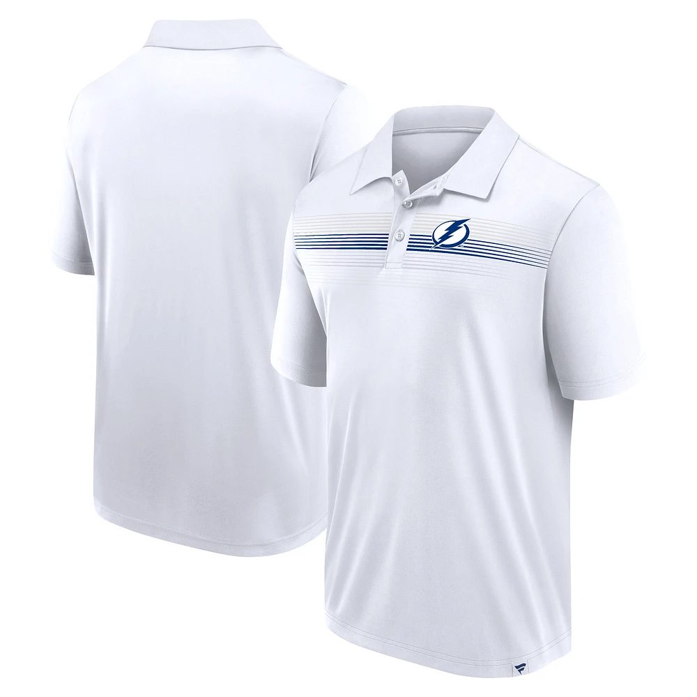 Men's Fanatics White Tampa Bay Lightning Victory For Us Interlock Polo