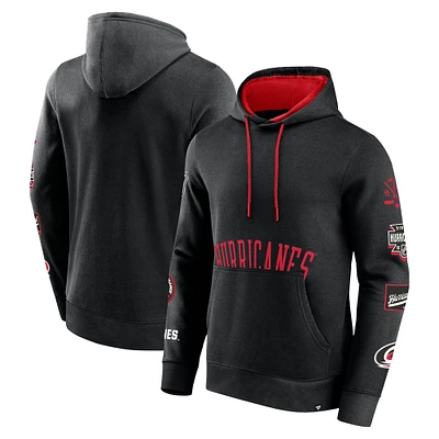 Men's Fanatics Black Carolina Hurricanes Wild Winner Fleece Pullover Hoodie