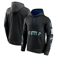 Men's Fanatics Black Seattle Kraken Wild Winner Fleece Pullover Hoodie