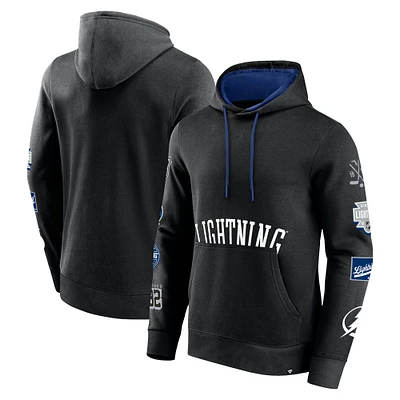 Men's Fanatics Black Tampa Bay Lightning Wild Winner Fleece Pullover Hoodie